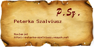 Peterka Szalviusz névjegykártya